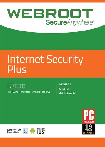 Webroot SecureAnywhere Internet Security Webroot SecureAnywhere Internet Security 3 Dispositivos 1 Año